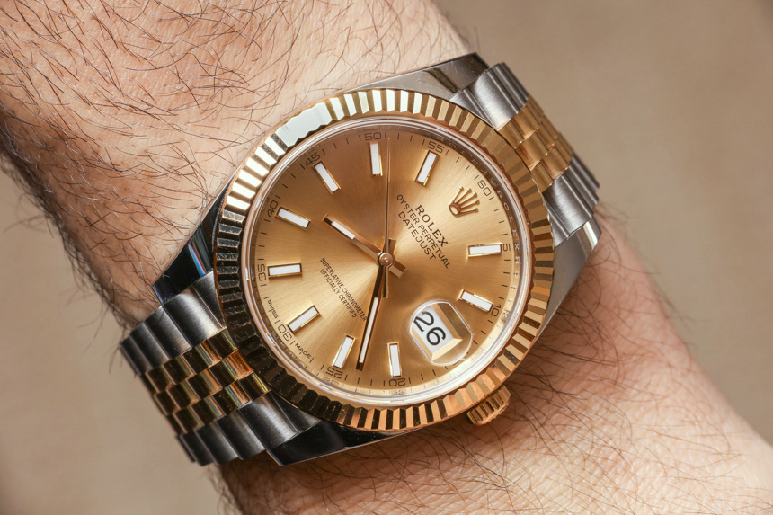 The 41 mm replica watches are made from 18ct gold and Oystersteel.