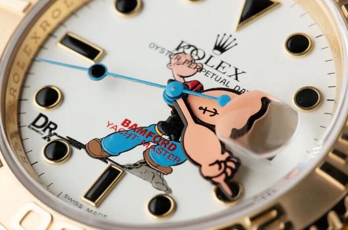 The cartoon pattern of Popeye is dynamic.