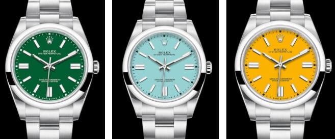 The Swiss copy Rolex in 41 mm are good choices for men.